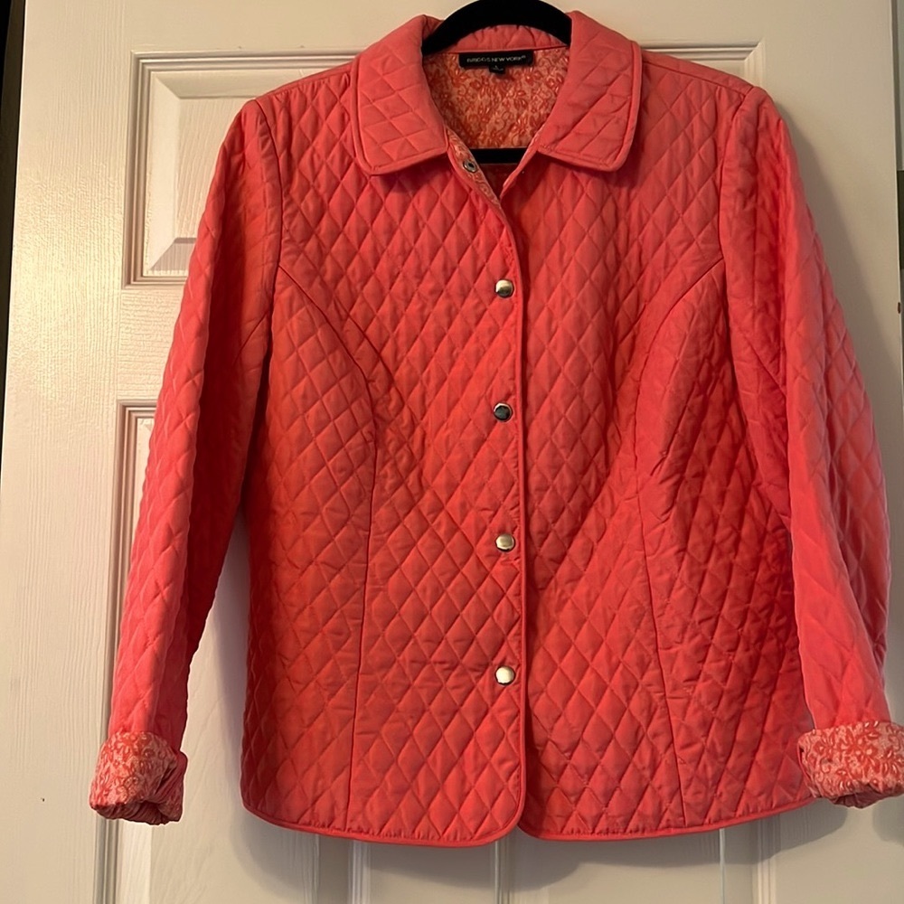 Briggs New York spring Jacket CORAL quilted